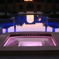 orlando florida swimming pool lighting blue purple swimming pool color changing light